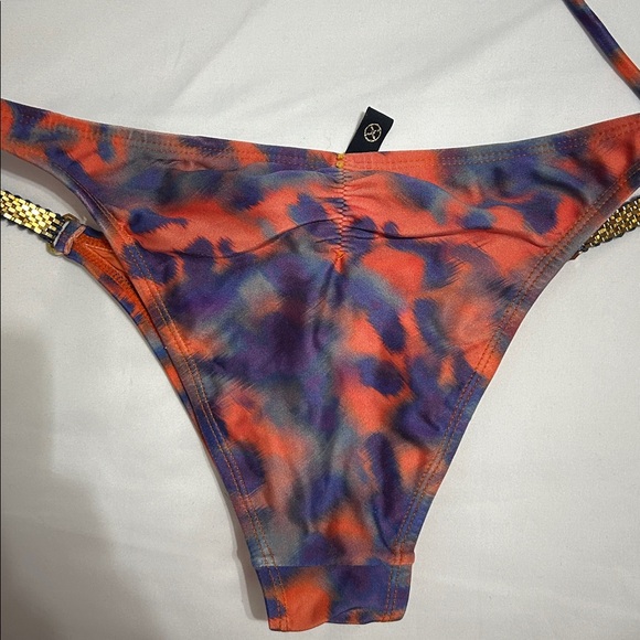 Vibrant Orange and Blue Bikini Set - Picture 3 of 6